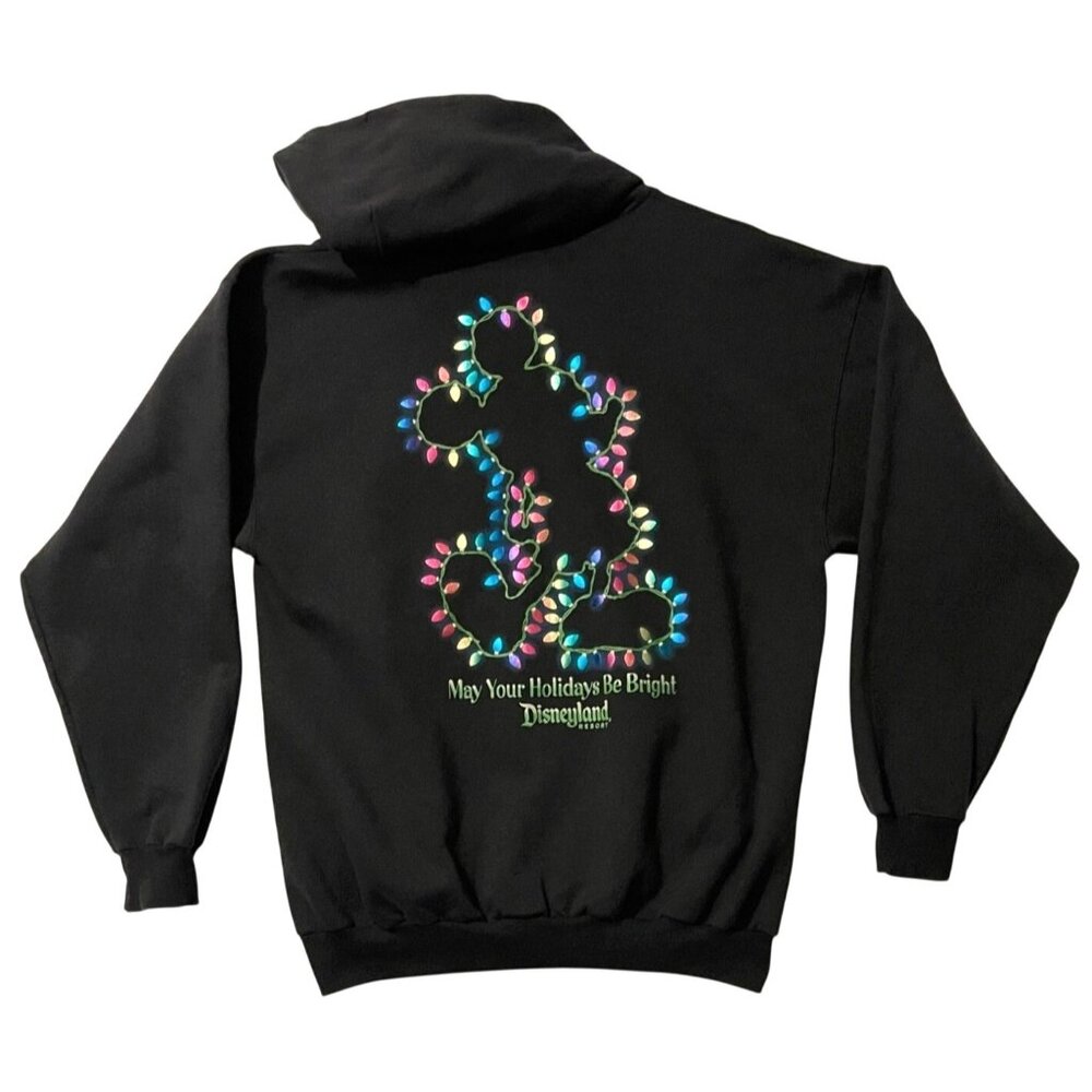 Disneyland Resort Unisex Christmas Lights Holiday Mickey House Hooded Sweatshirt